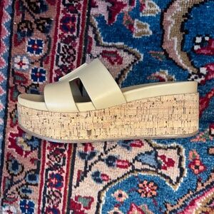 J Slide Neutral Beige Platform Sandals